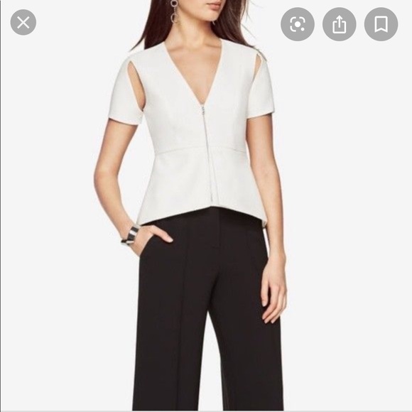 BNWT BCBG Maxazria off-white Haven top. Size L - Picture 8 of 8